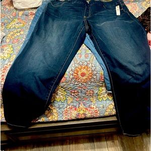 Size 26 Capri denim. Size 24 pull on blue jeans and Size 24 denim Capri.